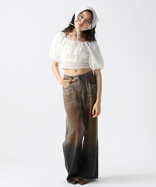 FOREVER 21（フォーエバー トゥエンティーワン）の「【2025SS】バブーシュカ付きオフショルブラウス（シャツ/ブラウス・レディース・オフホワイト/ブラック・FREE）」の8枚目の写真