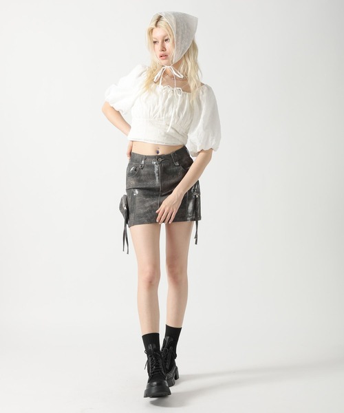 FOREVER 21（フォーエバー トゥエンティーワン）の「【2025SS】バブーシュカ付きオフショルブラウス（シャツ/ブラウス・レディース・オフホワイト/ブラック・FREE）」の11枚目の写真