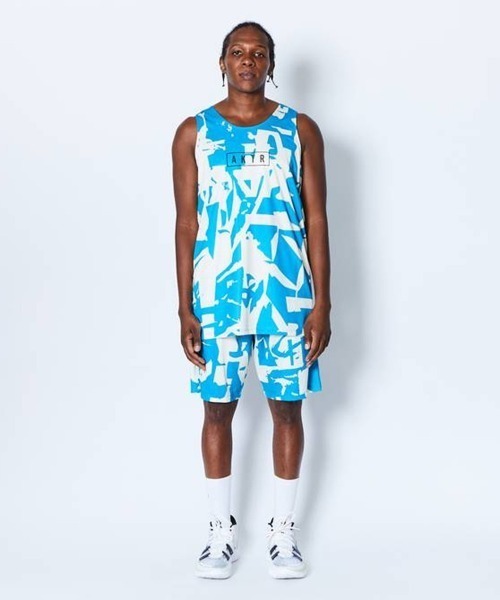 AKTR(アクター)の「AKTR CUT-UP CAMO TANK(アクター カットアップ カモ タンク)(タンクトップ・メンズ・ブルー系・XX-LARGE/MEDIUM)」の4枚目の写真