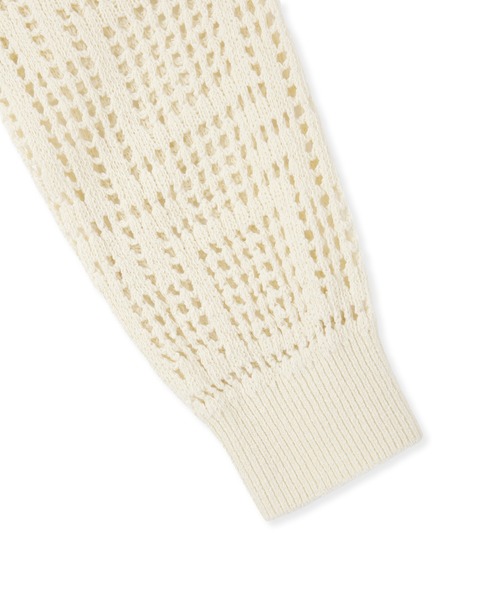 ADAM ET ROPE'(アダムエロペ)の「【サステナブル】クロシェライクカーディガン(カーディガン/ボレロ・レディース・ダークブラウン/オフホワイト・FREE)」の18枚目の写真