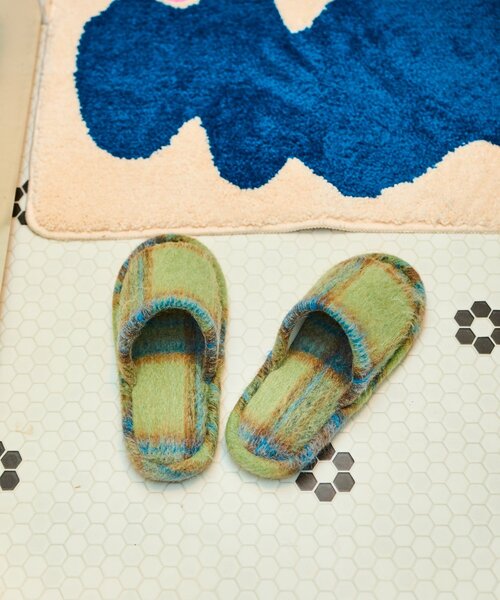 SAHIR(サヒール)の「【SAHIR サヒール】Checked Roomshoes(ルームシューズ/スリッパ・レディース・オレンジ/グリーン・0)」の3枚目の写真