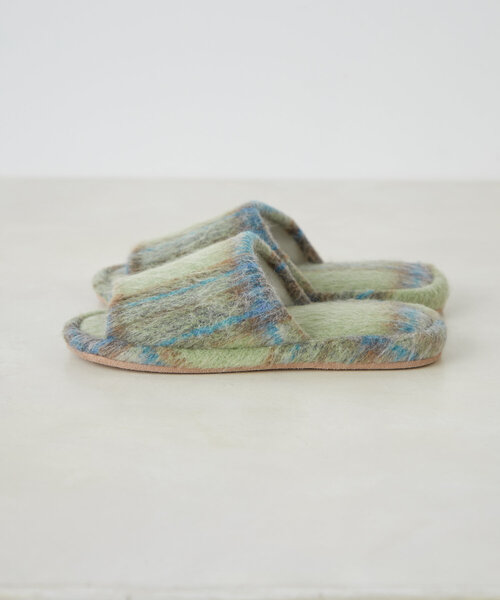 SAHIR(サヒール)の「【SAHIR サヒール】Checked Roomshoes(ルームシューズ/スリッパ・レディース・オレンジ/グリーン・0)」の8枚目の写真