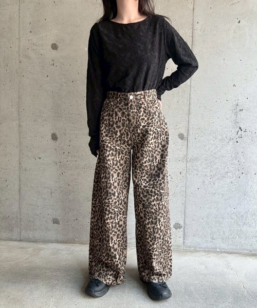 merrylatte(メリーラテ)の「サムホールシアージャガード花柄トップス(その他トップス・レディース・アイボリー/ブラック・FREE)」の15枚目の写真