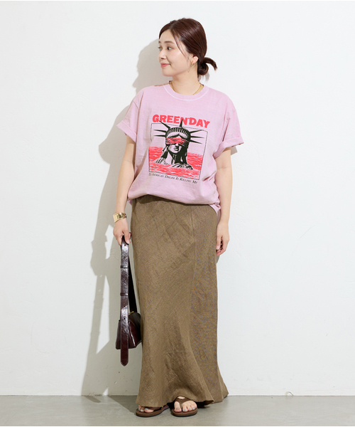 JOURNAL STANDARD（ジャーナルスタンダード）の「GREEN DAY TEE（Tシャツ/カットソー・レディース・ホワイト/ピンク/ブラック系その他・FREE）」の6枚目の写真