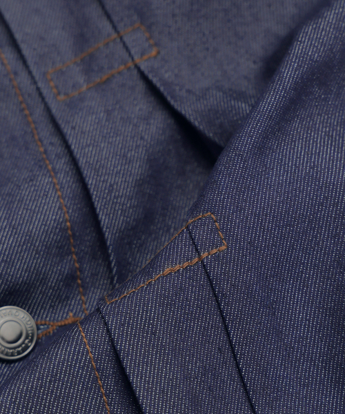 B.C STOCK（ベーセーストック）の「8.5oz テンセルデニムジャケット（デニムジャケット・メンズ・ネイビー/ブラック・MEDIUM/LARGE）」の19枚目の写真