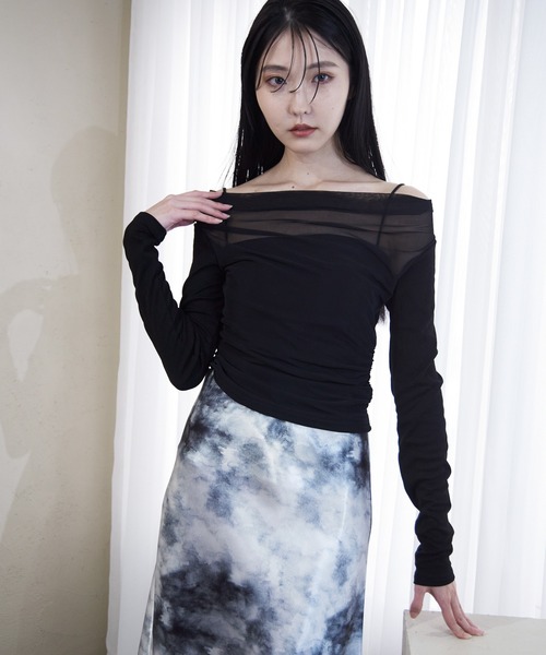 Y/lim(イリム)の「ドレープチュールTシャツ(Tシャツ/カットソー・レディース・ブラック/オフホワイト・M/L)」の16枚目の写真