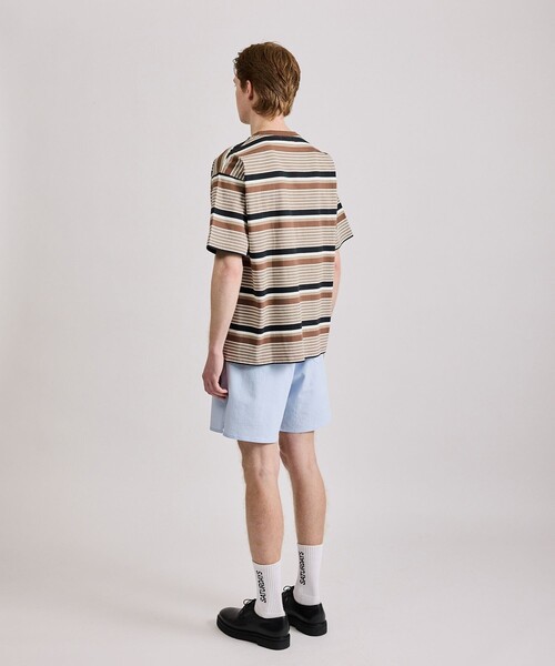 Saturdays NYC（サタデーズ ニューヨークシティ ）の「Border Stripe Relaxed SS Tee（Tシャツ/カットソー・メンズ・グレー/オフホワイト/ブラック・L/M/S/XL）」の16枚目の写真