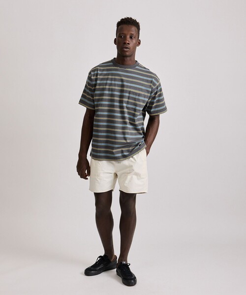 Saturdays NYC（サタデーズ ニューヨークシティ ）の「Border Stripe Relaxed SS Tee（Tシャツ/カットソー・メンズ・グレー/オフホワイト/ブラック・L/M/S/XL）」の12枚目の写真