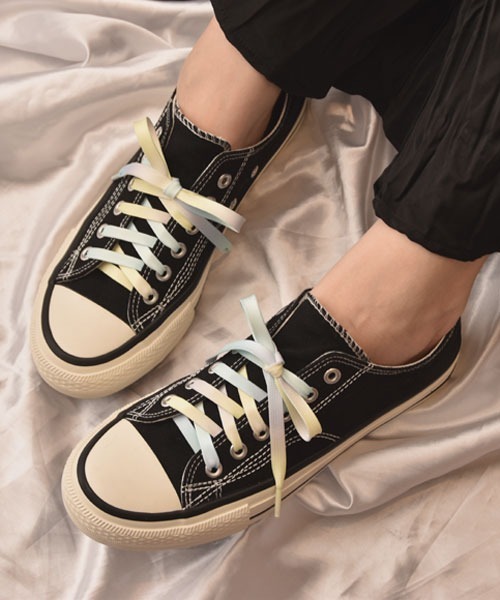 セール】【float】マーブル柄 グラデーション デザイン 平型 靴紐【7色