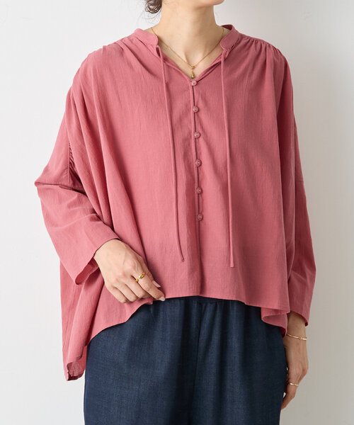 BEARDSLEY（ビアズリー）の「コットンシフォンギャザーシャツ（シャツ