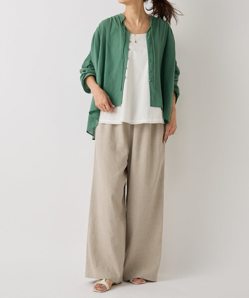 BEARDSLEY（ビアズリー）の「コットンシフォンギャザーシャツ（シャツ