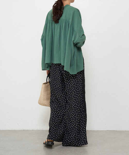BEARDSLEY（ビアズリー）の「コットンシフォンギャザーシャツ（シャツ/ブラウス・レディース・グリーン/ピンク・FREE）」の19枚目の写真
