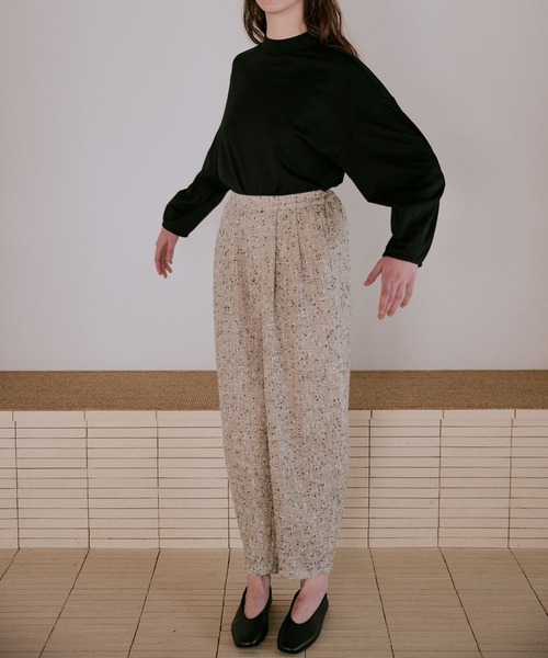 WHYTO.（ホワイト）の「「WHYTO. / ホワイト」ネップツイードトラウザー（その他パンツ・レディース・ネイビー/グレー/ブラック・36/38）」の5枚目の写真