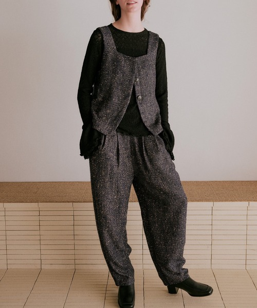 WHYTO.（ホワイト）の「「WHYTO. / ホワイト」ネップツイードトラウザー（その他パンツ・レディース・ネイビー/グレー/ブラック・36/38）」の8枚目の写真