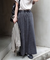 CORNERS | カットデニムウエストギャザーナロースカート(スカート)