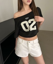 リベット スタッド コットン ショートパンツ