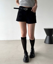 リベット スタッド コットン ショートパンツ