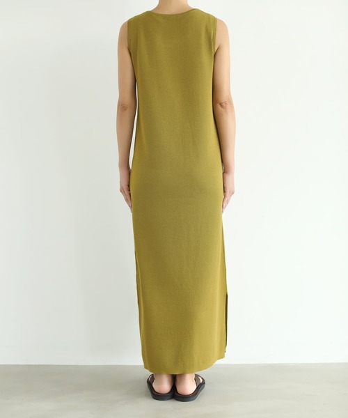 STYLE DELI(スタイルデリ)の「ソウバリ編みタンクワンピースC(ワンピース・レディース・ネイビー/ライトグレー/ブラック/ダークグリーン/イエロー・01/02)」の21枚目の写真