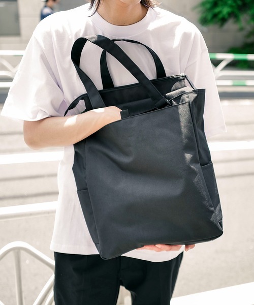 UNIIT（ユニット）の「【NEVEREND/ネバーエンド】縦型トートバッグ（トートバッグ・メンズ・カーキ/ブラック/ネイビー・FREE）」の16枚目の写真