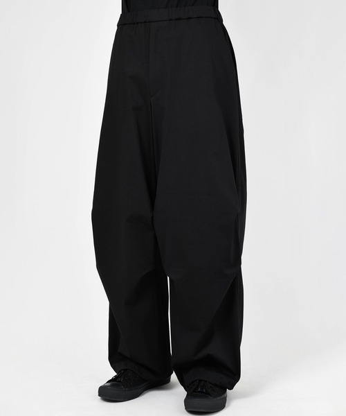 ラッドミュージシャン　16aw コットンサルエルパンツ　黒　46 HIGH COUNT TWILL OVER PANTS（チノパンツ）｜LAD MUSICIAN