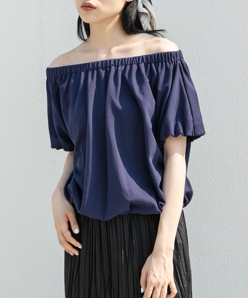 KBF(ケイビーエフ)の「リボンギャザースウェット(スウェット・レディース・グレー系その他/ネイビー/オートミール・ONE)」の3枚目の写真