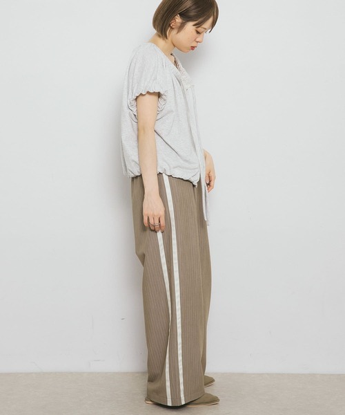 KBF(ケイビーエフ)の「リボンギャザースウェット(スウェット・レディース・グレー系その他/ネイビー/オートミール・ONE)」の7枚目の写真