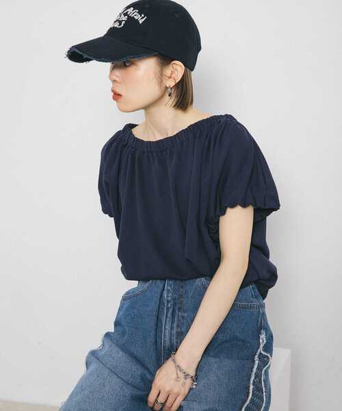 KBF(ケイビーエフ)の「リボンギャザースウェット(スウェット・レディース・グレー系その他/ネイビー/オートミール・ONE)」の22枚目の写真