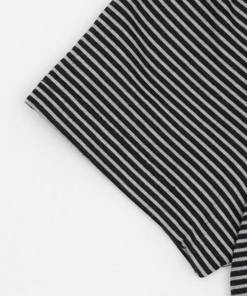 dispark（ディスパーク）の「DISPARK/ヘンリーネックボーダーフードパーカー（パーカー・レディース・グレー/ブラック・FREE）」の5枚目の写真