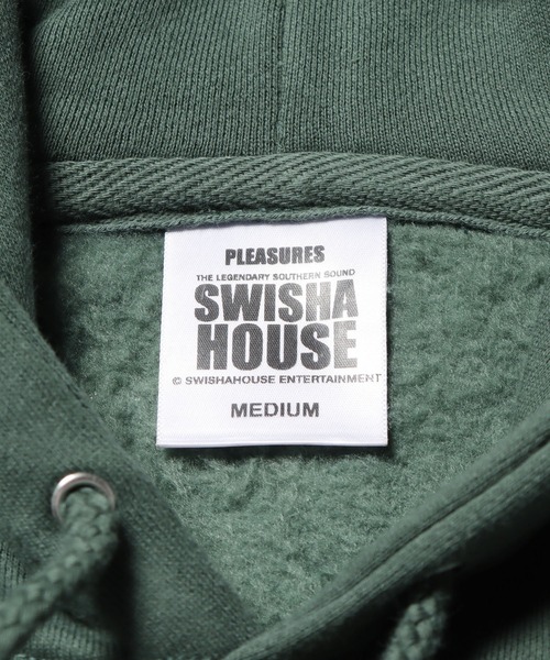 PLEASURES（プレジャー）の「PLEASURES/プレジャーズ SWISHA HOODIE フーディー オーバーサイズ 裏起毛（パーカー・メンズ・グリーン・XL）」の11枚目の写真