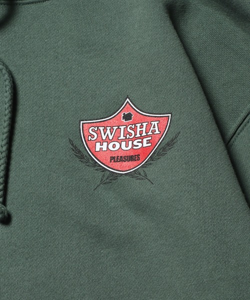 PLEASURES（プレジャー）の「PLEASURES/プレジャーズ SWISHA HOODIE フーディー オーバーサイズ 裏起毛（パーカー・メンズ・グリーン・XL）」の12枚目の写真