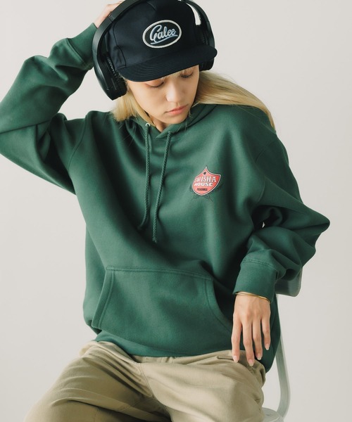 PLEASURES（プレジャー）の「PLEASURES/プレジャーズ SWISHA HOODIE フーディー オーバーサイズ 裏起毛（パーカー・メンズ・グリーン・XL）」の2枚目の写真