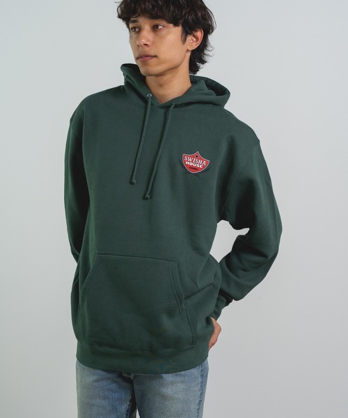 PLEASURES（プレジャー）の「PLEASURES/プレジャーズ SWISHA HOODIE フーディー オーバーサイズ 裏起毛（パーカー・メンズ・グリーン・XL）」の5枚目の写真