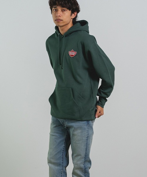 PLEASURES（プレジャー）の「PLEASURES/プレジャーズ SWISHA HOODIE フーディー オーバーサイズ 裏起毛（パーカー・メンズ・グリーン・XL）」の6枚目の写真
