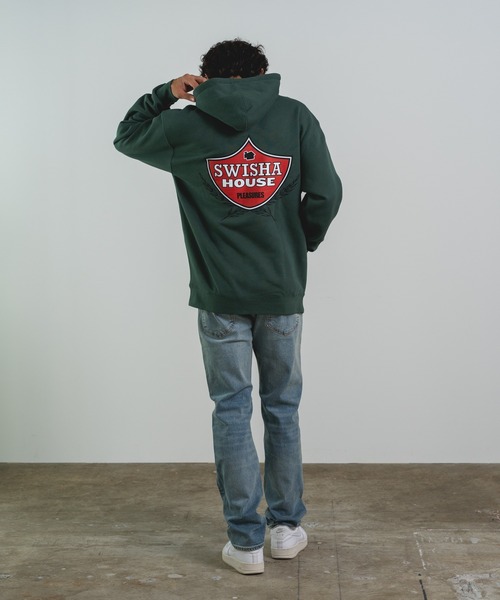 PLEASURES（プレジャー）の「PLEASURES/プレジャーズ SWISHA HOODIE フーディー オーバーサイズ 裏起毛（パーカー・メンズ・グリーン・XL）」の9枚目の写真