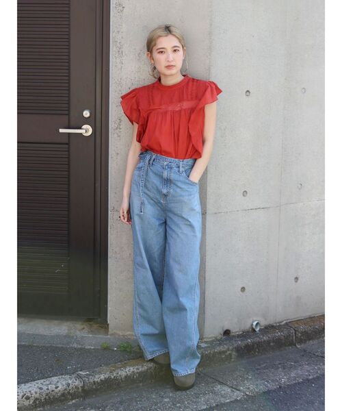 Ungrid(アングリッド)の「ウエストベルトデザインデニム(デニムパンツ・レディース・ブルー・26inch/25inch/24inch)」の8枚目の写真