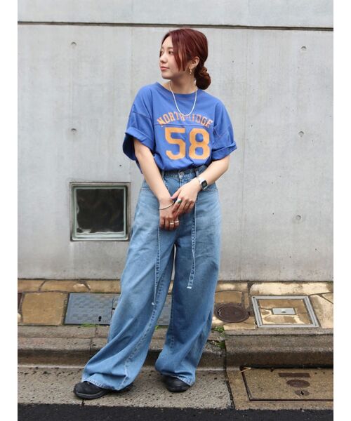 Ungrid(アングリッド)の「ウエストベルトデザインデニム(デニムパンツ・レディース・ブルー・26inch/25inch/24inch)」の9枚目の写真