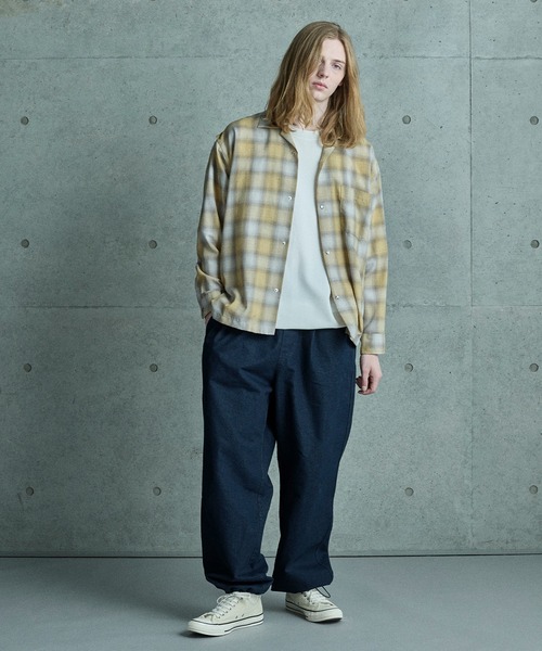 FUSE（フューズ）の「オンブレーチェックヴィンテージ調シャツ（シャツ/ブラウス・メンズ・イエロー/ブラック・03/02/01）」の8枚目の写真