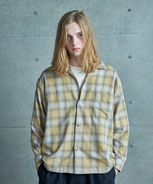 FUSE（フューズ）の「オンブレーチェックヴィンテージ調シャツ（シャツ/ブラウス・メンズ・イエロー/ブラック・03/02/01）」の3枚目の写真