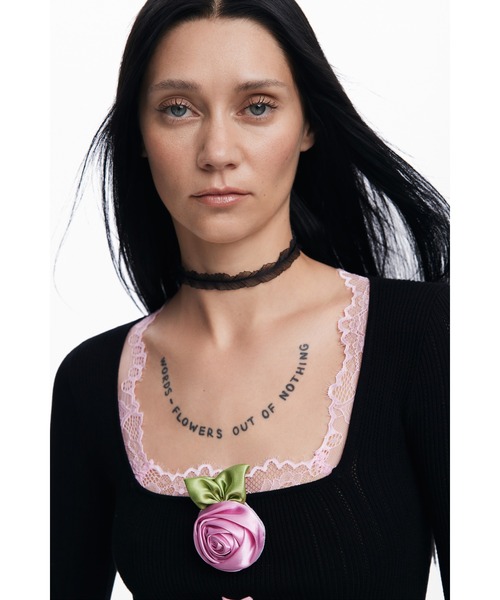 ニット セーター 「Desigual×Maria Escote」レースアップ　ニットトップス レディース Desigual×Maria Escote】レースアップ ニットトップス（ニット
