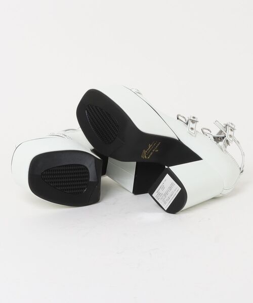 YOSUKE(ヨースケ)の「「YOSUKE/ヨースケ」厚底ストラップパンプス(パンプス・レディース・ブラック/レオパード/パイソン/ホワイト×ブラック・LL/L/M/S)」の6枚目の写真