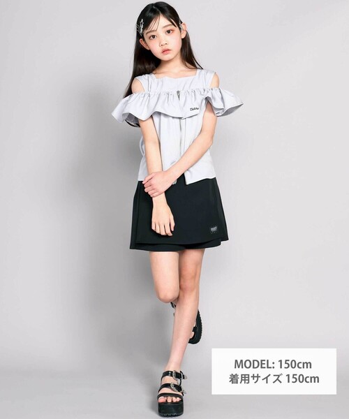 ZIDDY（ジディ）の「フラップショートパンツ（スカート・キッズ・グリーン/ブラック・140cm/150cm/130cm/FREE）」の3枚目の写真