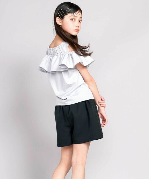 ZIDDY（ジディ）の「フラップショートパンツ（スカート・キッズ・グリーン/ブラック・140cm/150cm/130cm/FREE）」の6枚目の写真