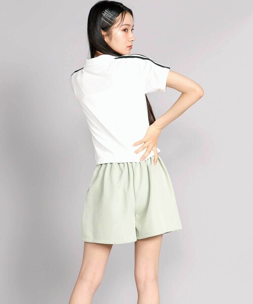 ZIDDY（ジディ）の「フラップショートパンツ（スカート・キッズ・グリーン/ブラック・140cm/150cm/130cm/FREE）」の8枚目の写真