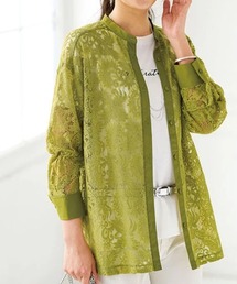 レディースのチュニック（イエロー/黄色系・レース）ファッション通販