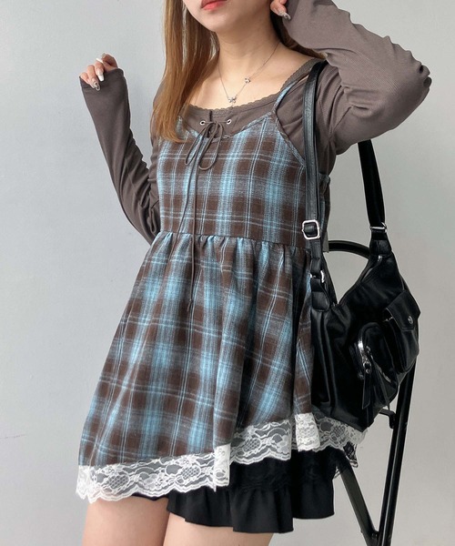 AS KNOW AS plus(アズノゥアズプラス)の「●アソート柄 ティアードキャミチュニック(チュニック・レディース・ホワイト系/ホワイト系1/ブラウン系その他/ブルー系その他/ブラック系その他2/ブルー系その他2/ブラウン系その他2/ブラウン系その他3/レッド系その他3/ブルー系その他3・FREE)」の19枚目の写真