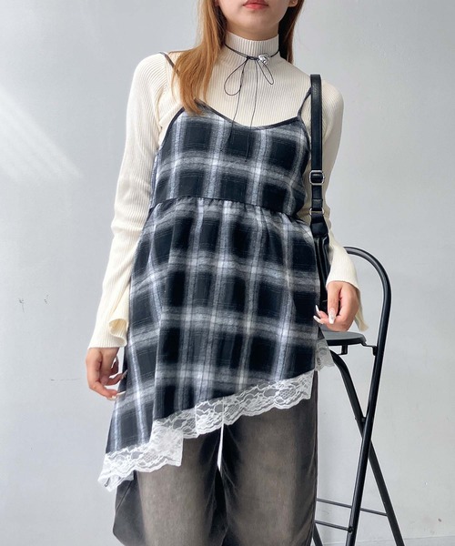 AS KNOW AS plus(アズノゥアズプラス)の「●アソート柄 ティアードキャミチュニック(チュニック・レディース・ホワイト系/ホワイト系1/ブラウン系その他/ブルー系その他/ブラック系その他2/ブルー系その他2/ブラウン系その他2/ブラウン系その他3/レッド系その他3/ブルー系その他3・FREE)」の12枚目の写真