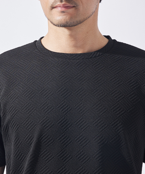 ABAHOUSE GRAY(アバハウスグレイ)の「ジオメトリック柄 クルーネック 半袖 Tシャツ(Tシャツ/カットソー・メンズ・グレイッシュベージュ/サックスブルー/ブラック/ホワイト/ネイビー・48/46)」の9枚目の写真