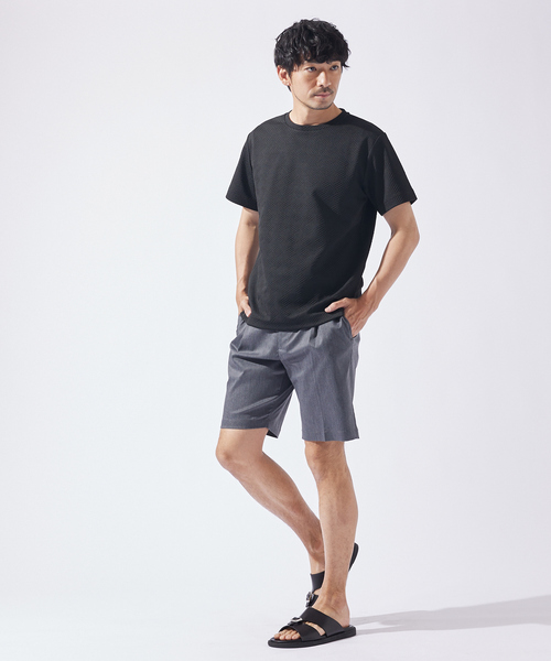 ABAHOUSE GRAY(アバハウスグレイ)の「ジオメトリック柄 クルーネック 半袖 Tシャツ(Tシャツ/カットソー・メンズ・グレイッシュベージュ/サックスブルー/ブラック/ホワイト/ネイビー・48/46)」の13枚目の写真