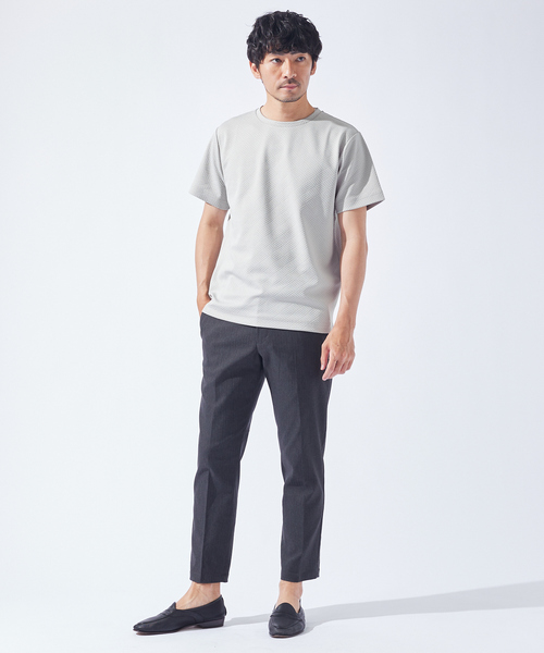 ABAHOUSE GRAY(アバハウスグレイ)の「ジオメトリック柄 クルーネック 半袖 Tシャツ(Tシャツ/カットソー・メンズ・グレイッシュベージュ/サックスブルー/ブラック/ホワイト/ネイビー・48/46)」の15枚目の写真