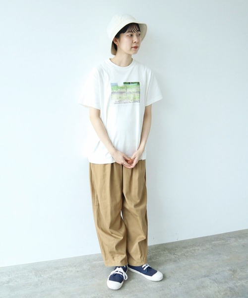 PAR ICI(パーリッシィ)の「Asperge print Tシャツ(Tシャツ/カットソー・レディース・ホワイト・FREE)」の4枚目の写真